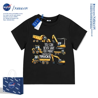 NASA เสื้อยืดเด็ก ลายการ์ตูนรถยนต์ cotton 100% เสื้อยืดเด็กผู้ชาย ใส่สบาย ระบายอากาศดี คุณภาพดี แฟชั่นสําหรับเด็ก