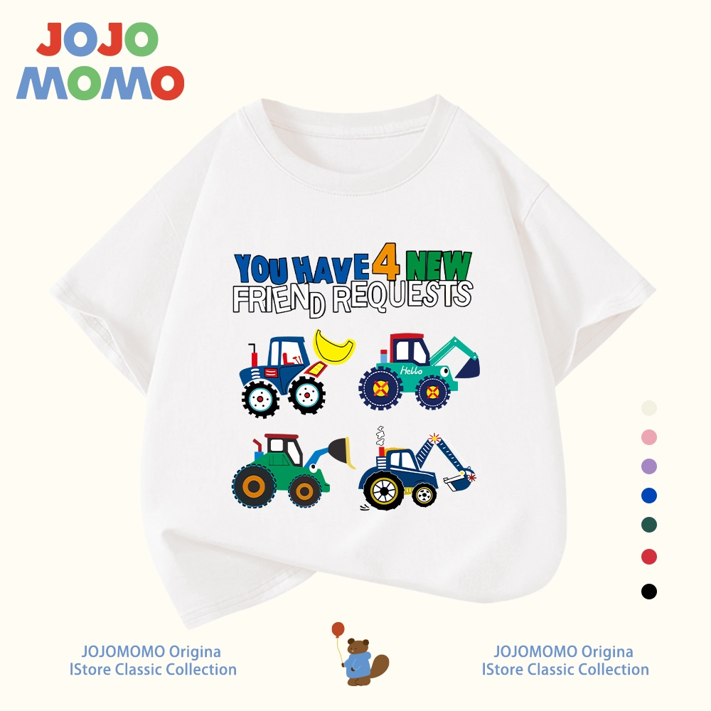 เสื้อยืดเด็กผู้ชาย แขนสั้น ลายรถสุดน่ารัก ผ้าฝ้ายแท้100% นุ่มสบาย ระบายอากาศดี ส่งจากกรุงเทพฯ พร้อมส่งใน 24ชม