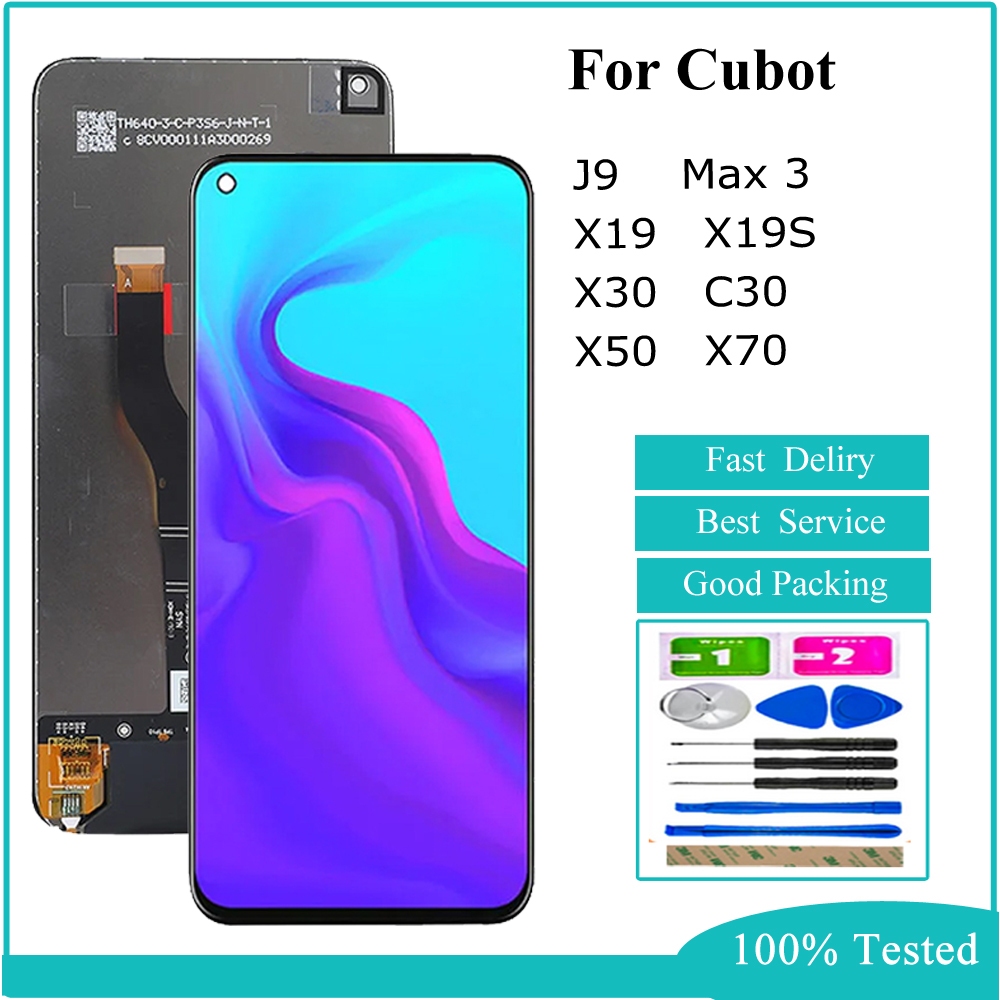 LCD สําหรับ Cubot J9 Cubot Max 3 Cubot X19 X19s Cubot X30 C30 Cubot X50 Cubot X70 จอแสดงผล LCD Touch