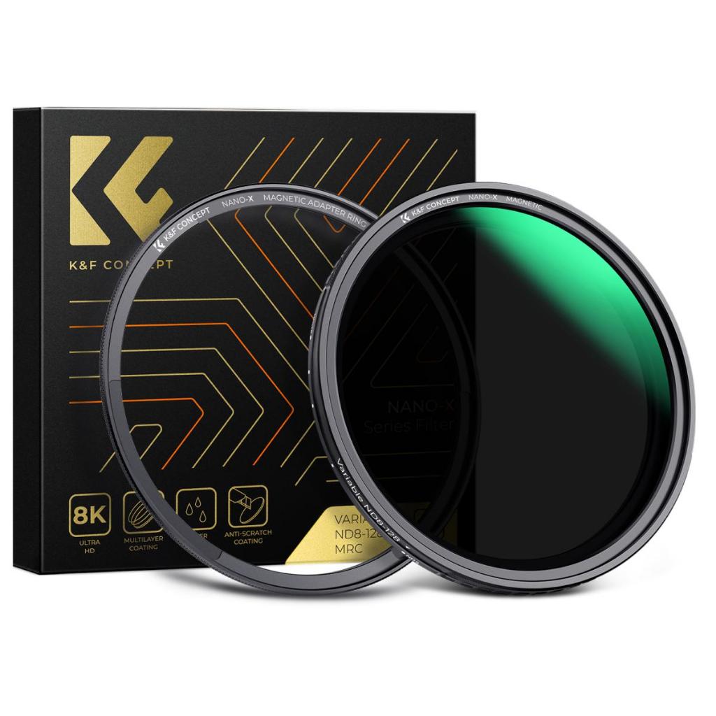 K&F Concept NANO-X ND8-ND128 (3-7 Stop) Magnetic Variable Neutral Density Lens Filter + แหวนกรองแม่เ