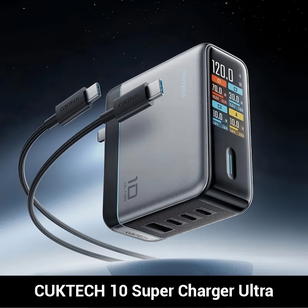 CUKTECH 10 GaN Super Charger Ultra 120W 100W MAX 4 พอร์ต USB-C Charger สําหรับ Xiaomi Samsung iPhone