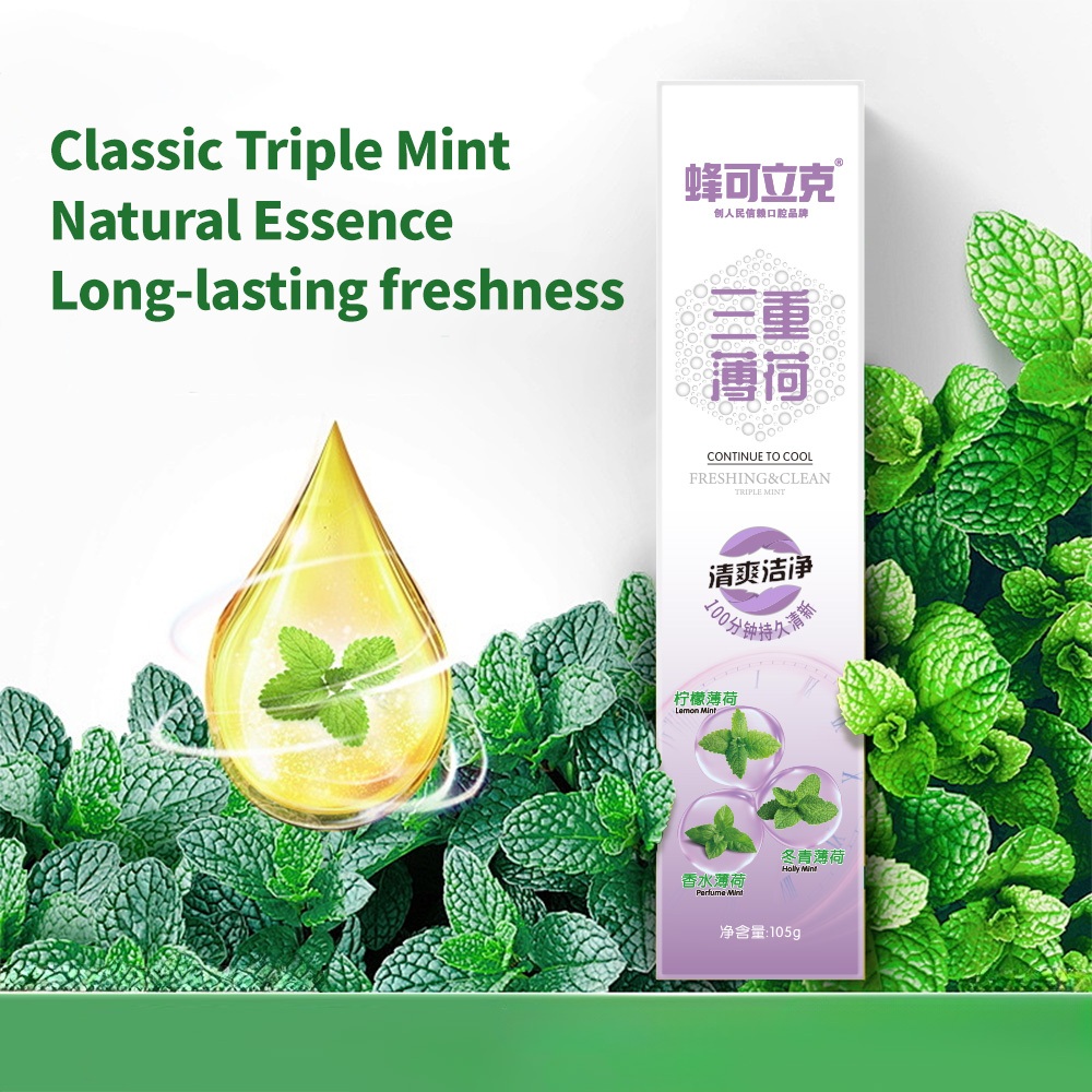 ทําความสะอาดทันตกรรม Fresh oral ยาสีฟันไวท์เทนนิ่ง ลมหายใจสดชื่น ขจัดกลิ่นปาก Keleek Triple Mint 100
