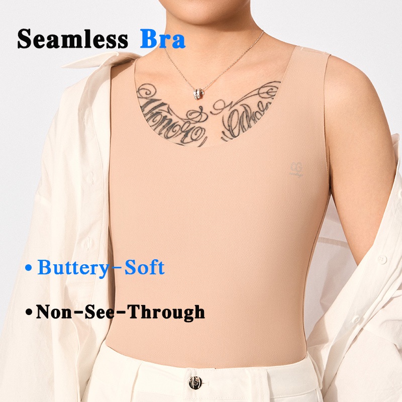 Seamless Chest Binder เสื้อกั๊กสําหรับผู้หญิง Cooling Feature Perfect สําหรับสวมใส่ทุกวันควบคุมหน้าท้อง 4 สี S-6XL ราคาถูก Shopee Lazada