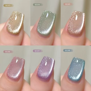 XEIJAYI 15 มล. ยาทาเล็บสีตาแมวสีชมพูม่วงน้ำเงินสดใสสุดใหม่ ขนาด เหมาะสำหรับร้านทำเล็บและงาน DIY ที่บ้าน