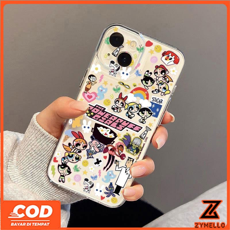 เหมาะสําหรับRealme Note 60 Note 70 Realme C61 Realme C63 C71 C75น่ารักการ์ตูนRainbow PowerpuffสาวกันกระแทกTPUเคสโทรศัพท์