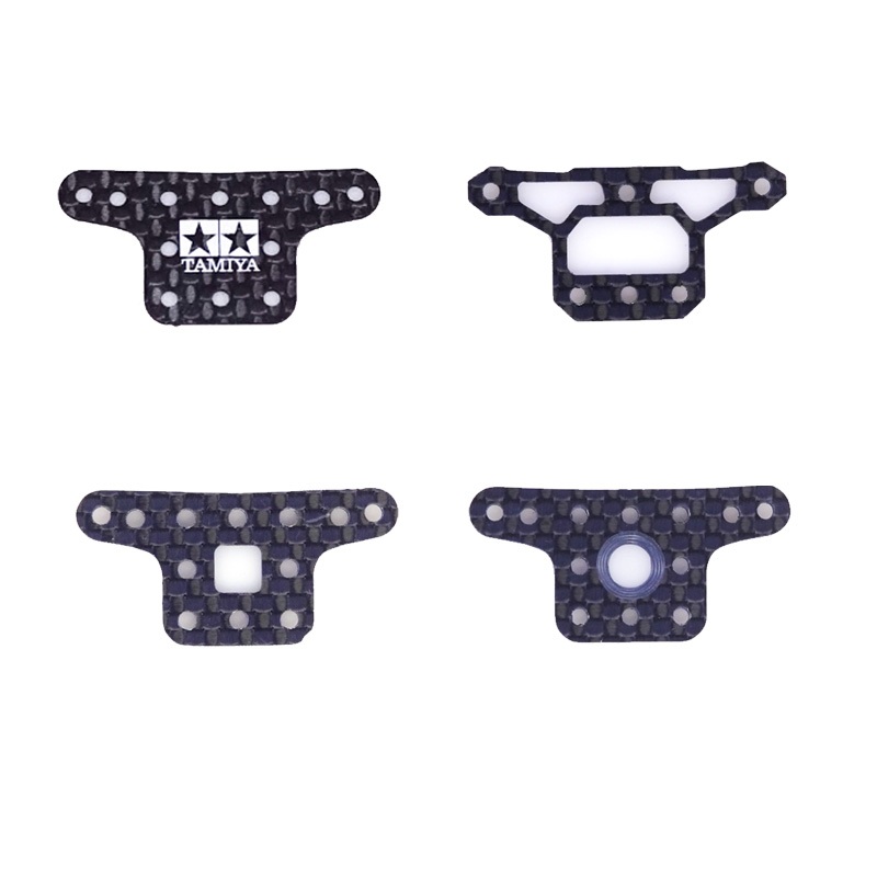 เลียนแบบ 1.5 มม.เงิน/สีดําคาร์บอนไฟเบอร์ Bracket Suspension Counterweight Fix ผู้ถือแผ่นสําหรับ 1/32