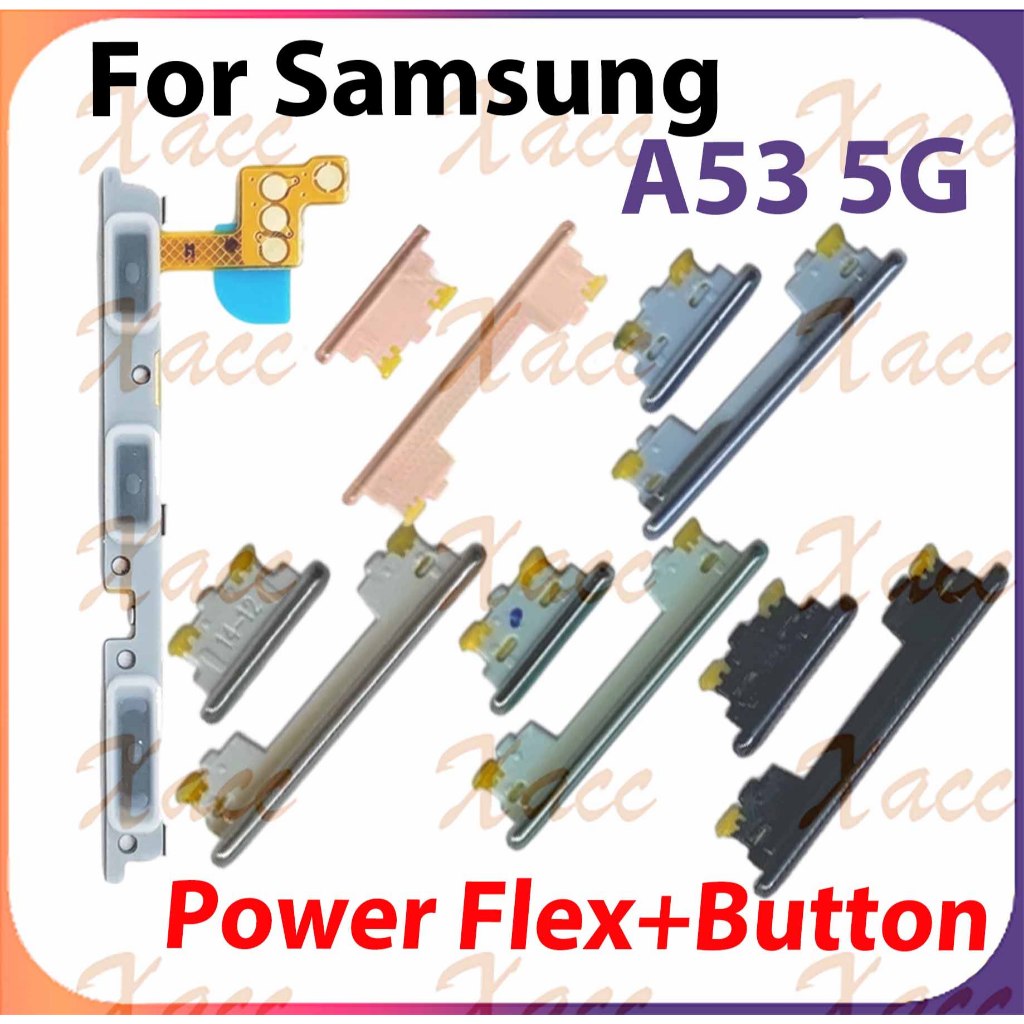 สําหรับ Samsung Galaxy A53 5G A536 ปุ่มปรับระดับเสียงไฟ Flex Cable พร้อม ON OFF ด้านข้าง Key Output Ribbon Repair Part เปลี่ยนการติดตั้งโทรศัพท์