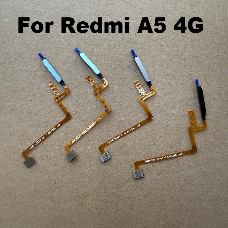 เปลี่ยนสําหรับ Xiaomi Redmi A5 4G เซ็นเซอร์ลายนิ้วมือ Recognition Flex Cable ปุ่มสวิตช์ไฟสมาร์ทโฟนอะไหล่ซ่อม 4G