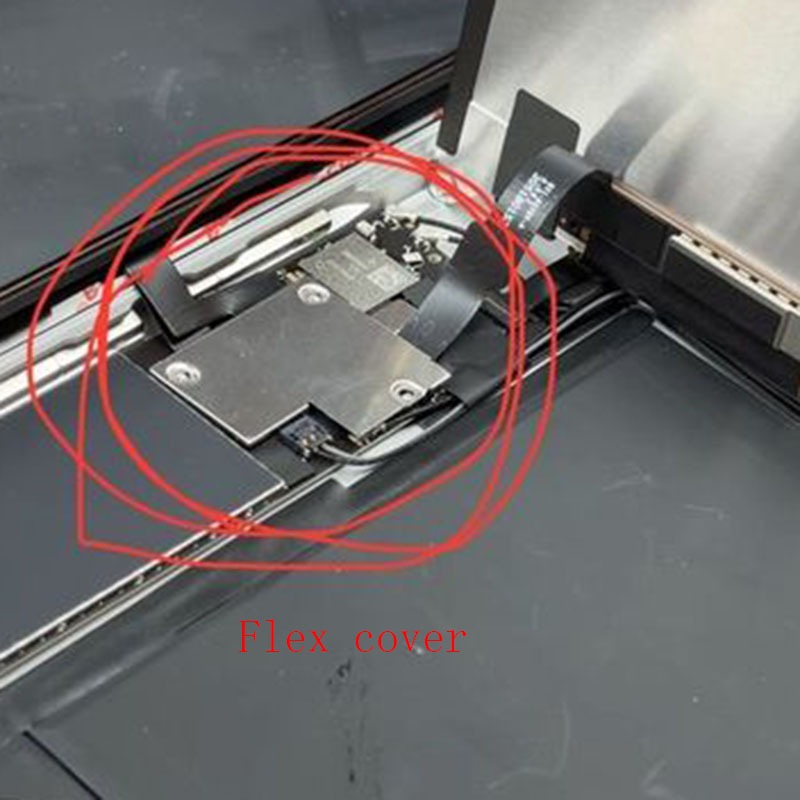 1pcs จอแสดงผล LCD หน้าจอสัมผัส Flex สายเหล็กสําหรับ Ipad 7 8 9 10.2 A2197 A2200 A2198 A2270 A2428 A2429 A2430 A2602 A2603 A2604 A2605 เมนบอร์ดเหล็กแผ่นสกรู