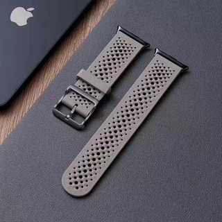 สายซิลิโคนสําหรับ Apple Watch S11/10/9/8/7/6/5/SE สร้อยข้อมือกันน้ํา Breathable สายรัดข้อมือสําหรับ Iwatch 49/46/45/44/41/40/43/38/42 มม.