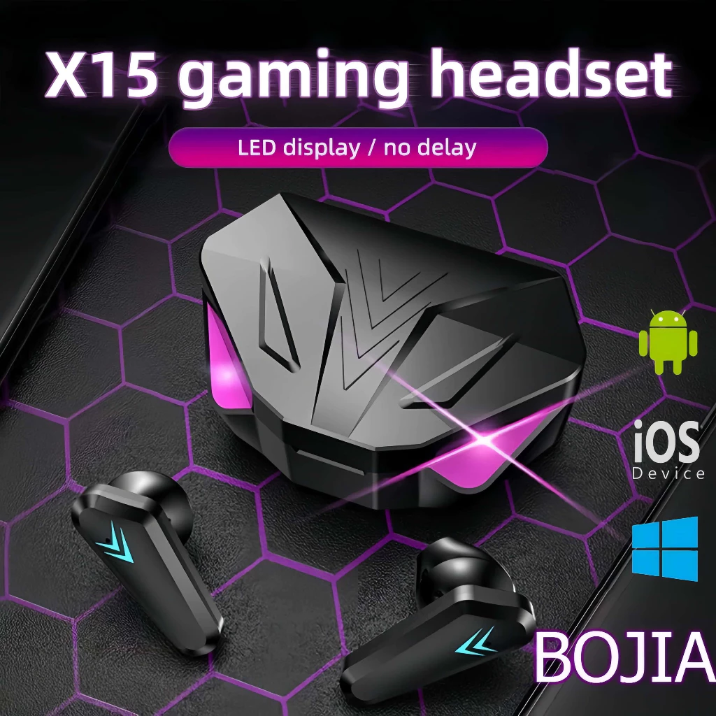 X15 Gaming King Gaming Gaming No Delay ชุดหูฟังบลูทูธไร้สาย Action Control ชุดหูฟังกันน้ําเหมาะสําหรับสมาร์ทโฟนทุกรุ่น