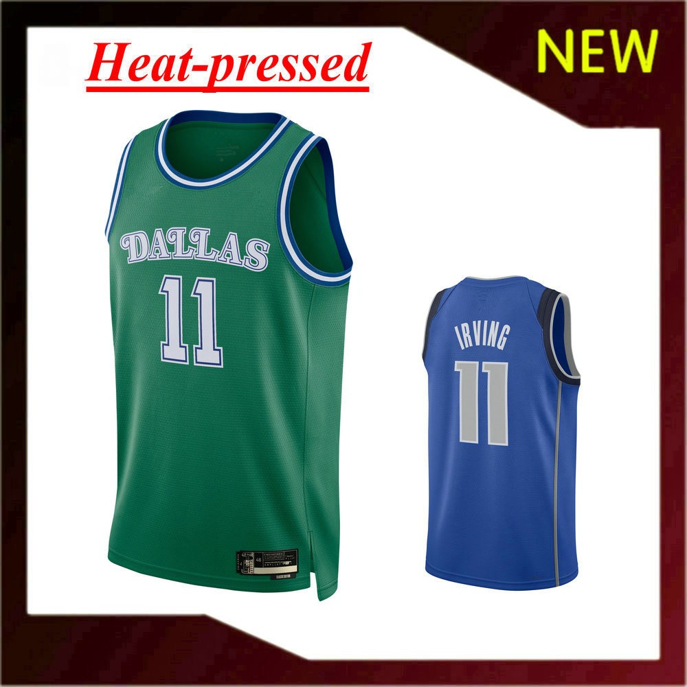 เสื้อบาสเก็ตบอล Mavericks ใหม่ 11 Kyrie Irving Jerseys สีขาว น้ําเงิน ดํา