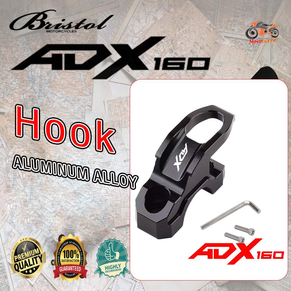 BRISTOL ADX 160 ตะขอรถจักรยานยนต์ปั๊มหลักอลูมิเนียมหมวกกันน็อคตะขอ ADX 160 อุปกรณ์เสริม