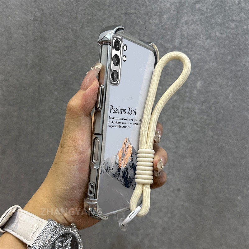 Case สําหรับ Samsung Note 10 Note 10 Pro Note 10 Plus Electroplating advanced anti drop เคสโทรศัพท์ความงาม snow mountain ทิวทัศน์รูปแบบ TPU soft shell สําหรับเชือกฟรี