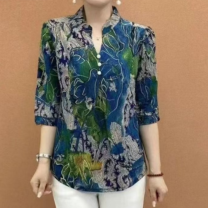 เสื้อเชิ้ตแฟชั่น สไตล์สำหรับวัยกลางคนและผู้สูงอายุ ไซส์ S