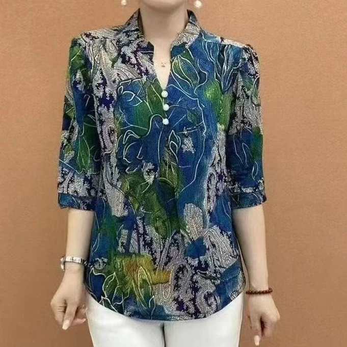 เสื้อเชิ้ตแฟชั่น สไตล์สำหรับวัยกลางคนและผู้สูงอายุ ไซส์ S
