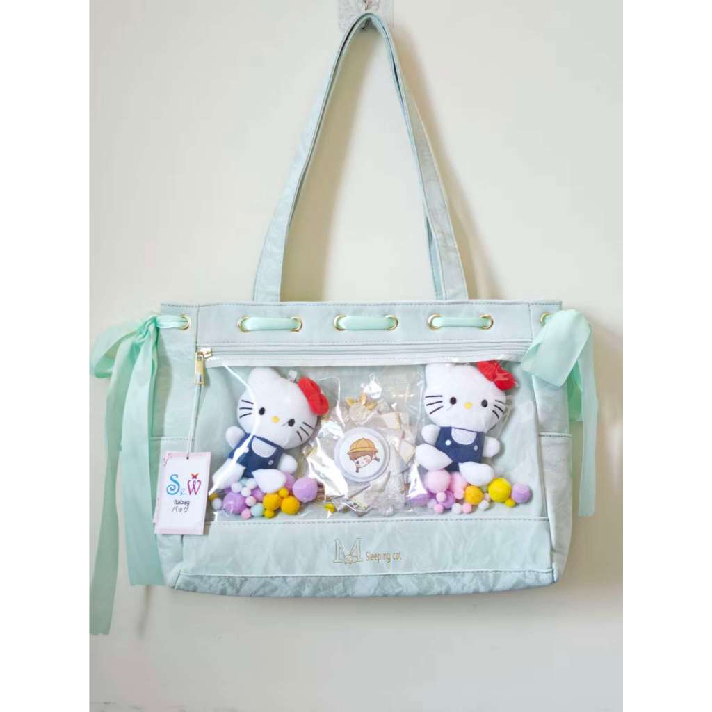[สินค้าพร้อมสต็อก] Se.W Itabag Women Bag Shoulder Bag Concert Bag ผู้หญิงกระเป๋า PU ความจุขนาดใหญ่โบว์ y2k Style