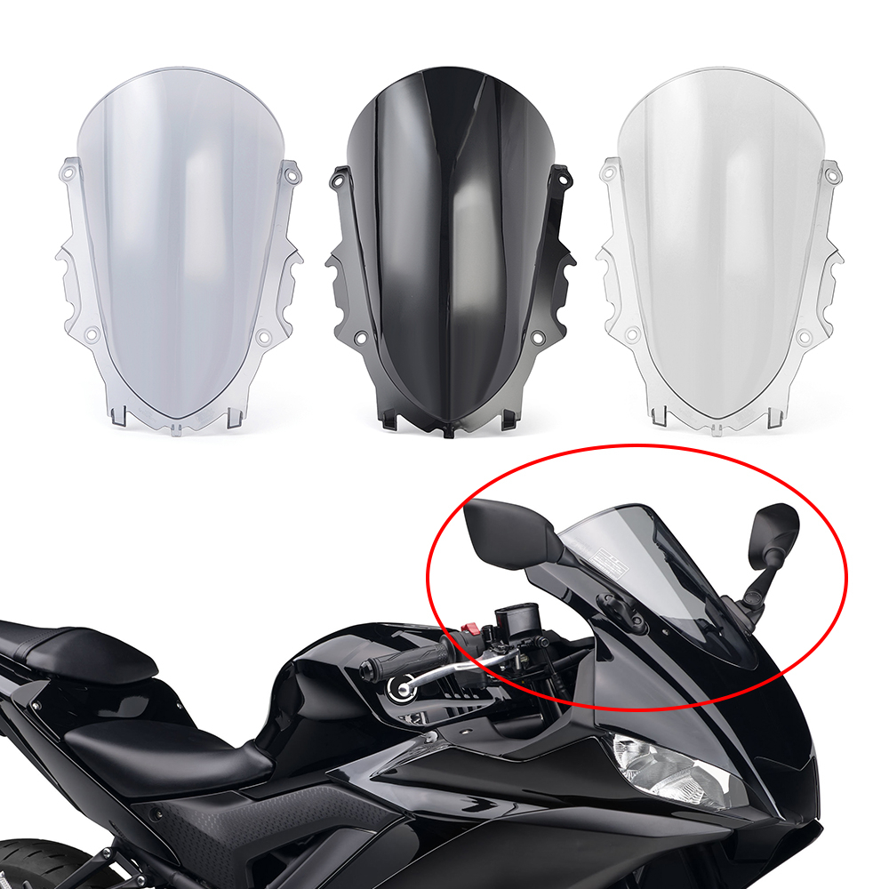 สําหรับ Yamaha YZF-R3 YZF-R25 2019-2025 รถจักรยานยนต์ Wind Deflector กระจกกระจก