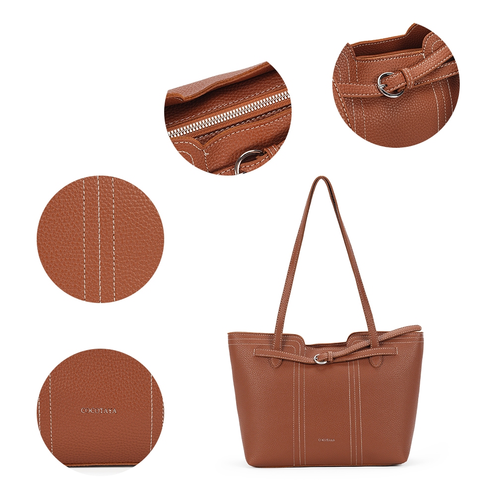 ((COCOTAYA) กระเป๋าโท้ทคุณภาพสูง ความจุใหญ่ เหมาะสำหรับสุภาพสตรียามออกนอกบ้านหรืองานต่างๆ) - รูปที่ 2