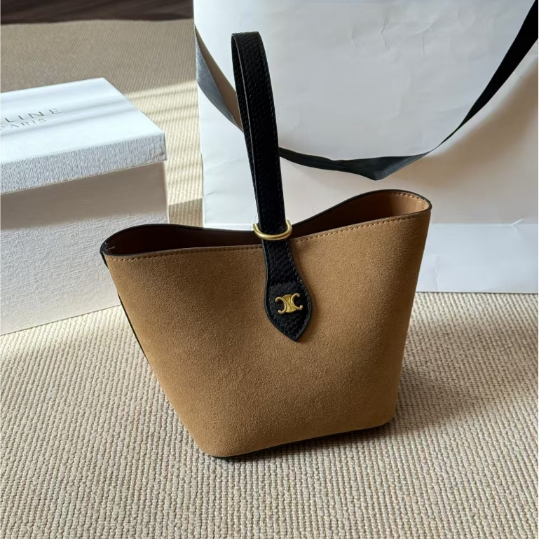 กระเป๋าถือสตรี Helen VUNQUE สไตล์เรียบง่าย ทำจากหนังวัวและผ้าลินิน