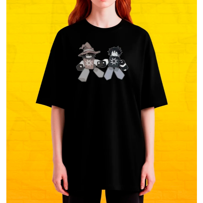 เสื้อยืดโอเวอร์ไซส์ Forsaken Azure สไตล์ทันสมัย