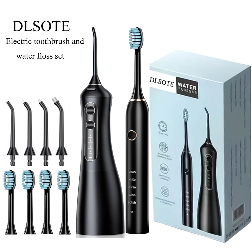 Oral Irrigator โซนิคแปรงสีฟันไฟฟ้าชุดน้ําทันตกรรม Flosser ฟันแบบพกพาไร้สาย USB ทําความสะอาด IPX7 กันน้ํา