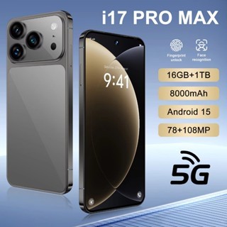 2025 ใหม่ i17 Pro max 16GB+1TB สมาร์ทโฟนเวอร์ชันสากล 7.3 นิ้ว HD dual SIM