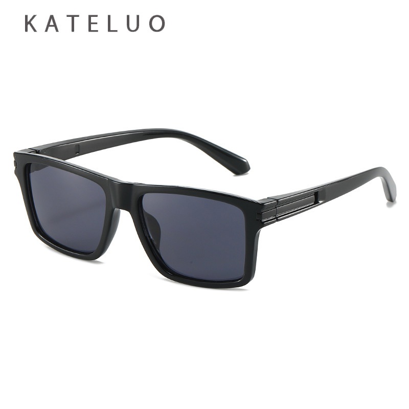 Kateluo Mens Retro Polarized Square แว่นตากันแดด UV400 แฟชั่นสำหรับผู้ชาย XZ8877