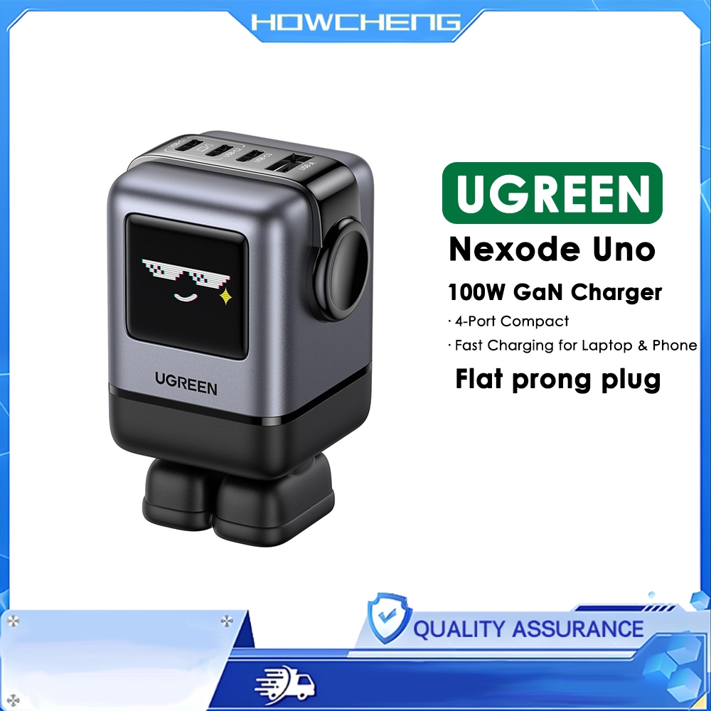 UGREEN 100W 4-Port GaN Charger อะแดปเตอร์แปลงไฟขนาดกะทัดรัดสําหรับแล็ปท็อป แท็บเล็ต อุปกรณ์โทรศัพท์และเกม