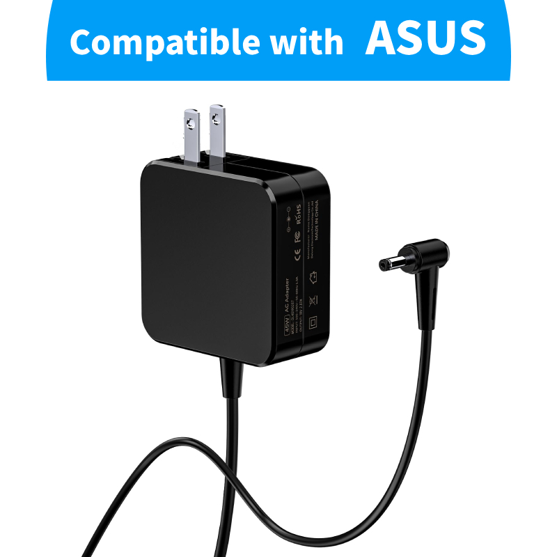 เครื่องชาร์จแล็ปท็อป 45W เข้ากันได้กับ Asus Vivobook 14 15 17 F415 F415E F510U F510UA F512JA F512J; 