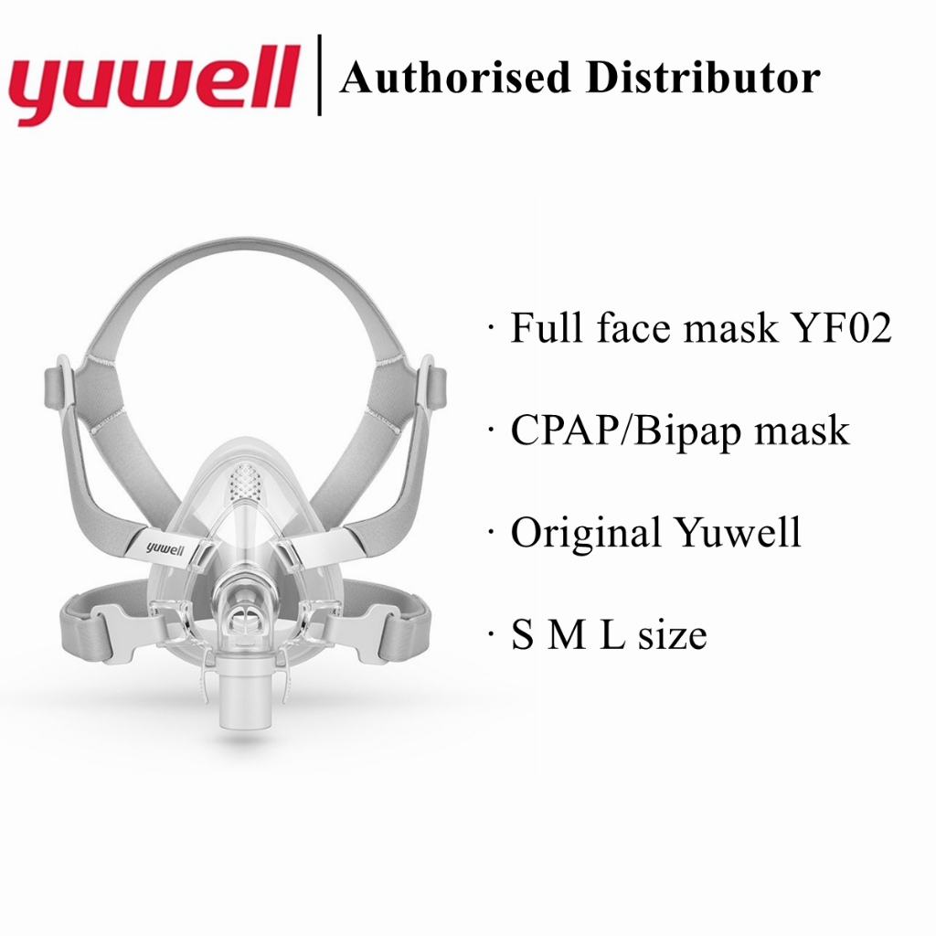 Yuwell YF-02 Full Face CPAP Mask (ไม่มีการสนับสนุนหน้าผาก) สําหรับเครื่อง APAP Bipap