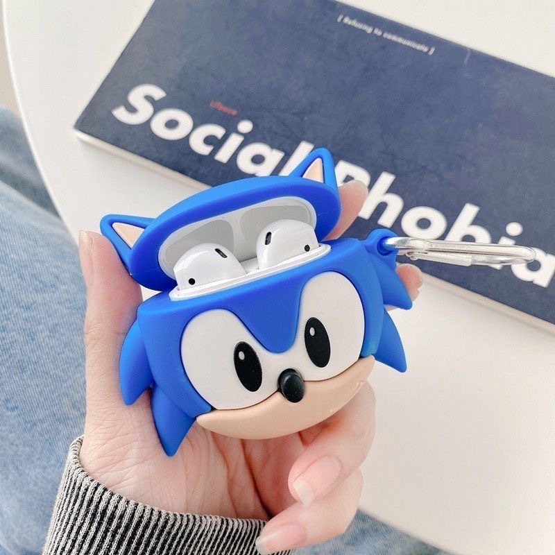 Creative 3D Sonic สําหรับ AirPods Pro 1 2 3 4 หูฟัง AirPods หูฟังไร้สายชาร์จกรณีรวมทุกอย่างซิลิโคนอ่
