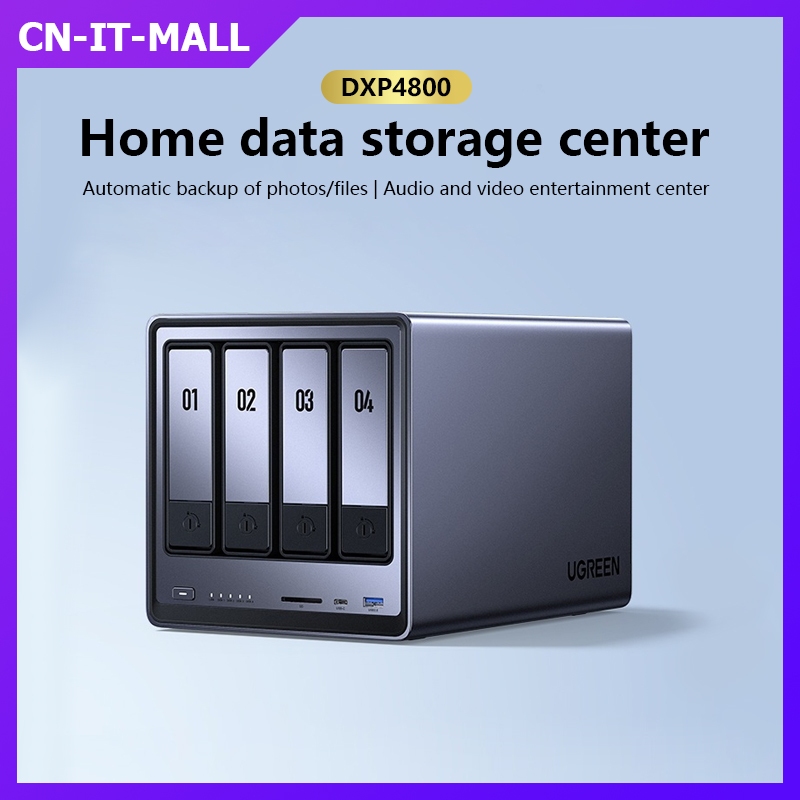 [NAS] UGREEN เมฆส่วนตัว DXP4800 4-Bay NAS Home Network Storage Server Personal Cloud Drive AI อัลบั้