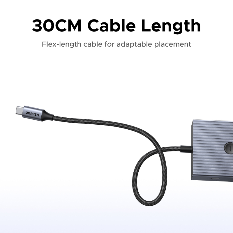 UGREEN 9-in-1 USB-C Hub HDMI 4K60Hz 5/10Gbps USB-C 3.2 USB-A 3.2 USB-A 3.0 RJ45 SD TF PD100W สําหรับ MacBook Dell HP แล็ปท็อปอุปกรณ์เสริม Docking - รูปที่ 6