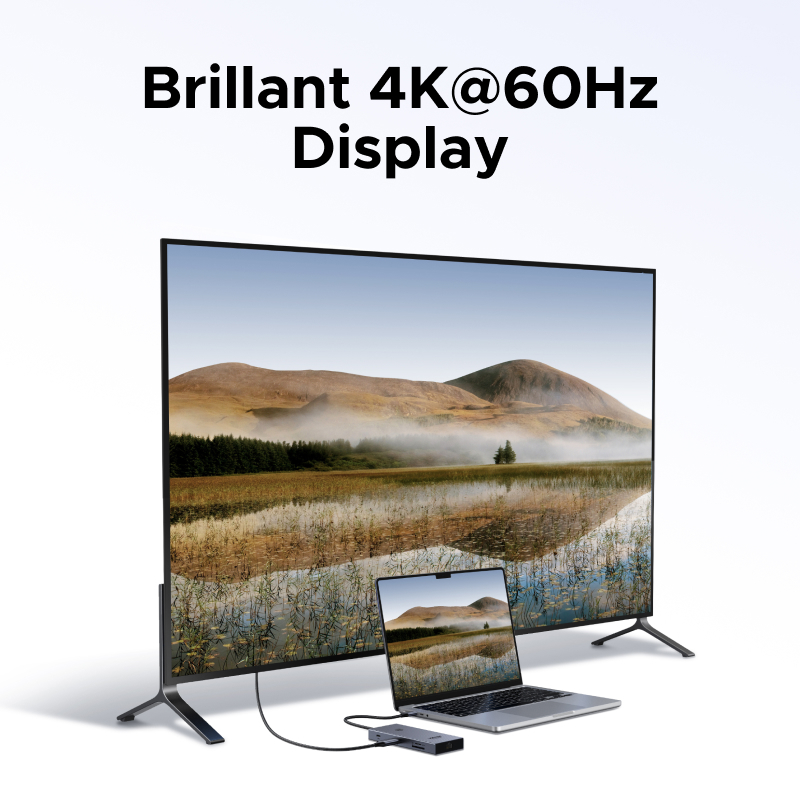 UGREEN 9-in-1 USB-C Hub HDMI 4K60Hz 5/10Gbps USB-C 3.2 USB-A 3.2 USB-A 3.0 RJ45 SD TF PD100W สําหรับ MacBook Dell HP แล็ปท็อปอุปกรณ์เสริม Docking - รูปที่ 2