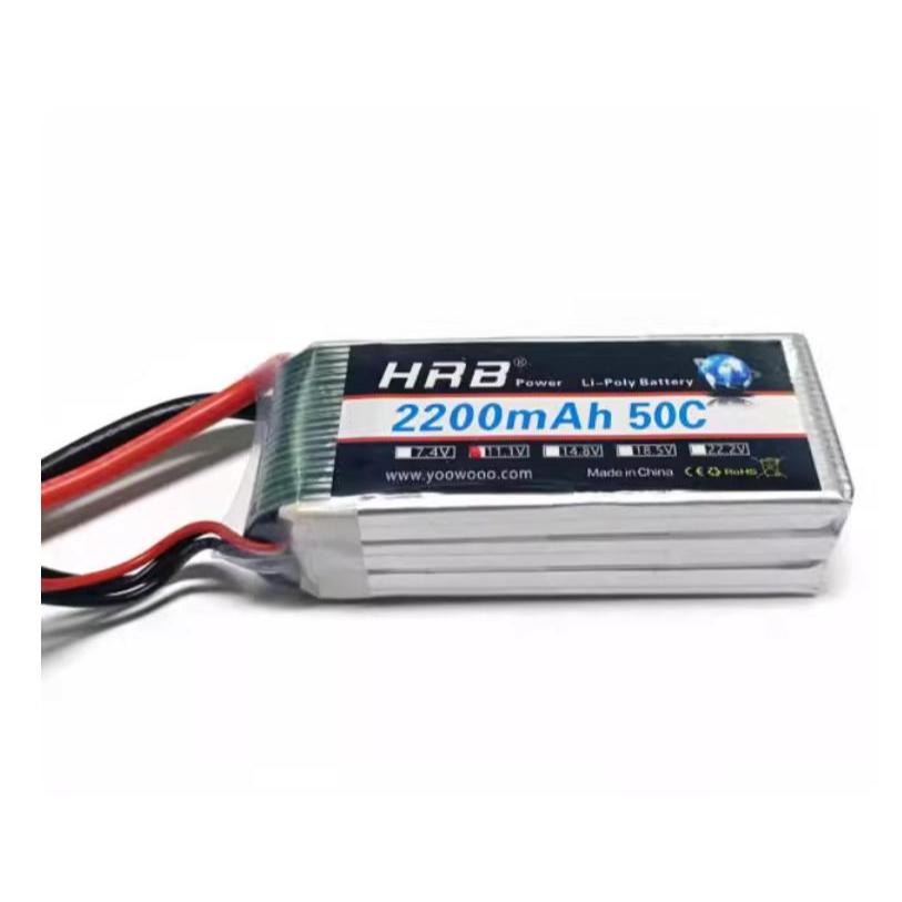 HRB 2200mAh 50C 3S 11.1V รุ่นเครื่องบินแบตเตอรี่ลิเธียมสําหรับ 450 รีโมทคอนโทรลเฮลิคอปเตอร์