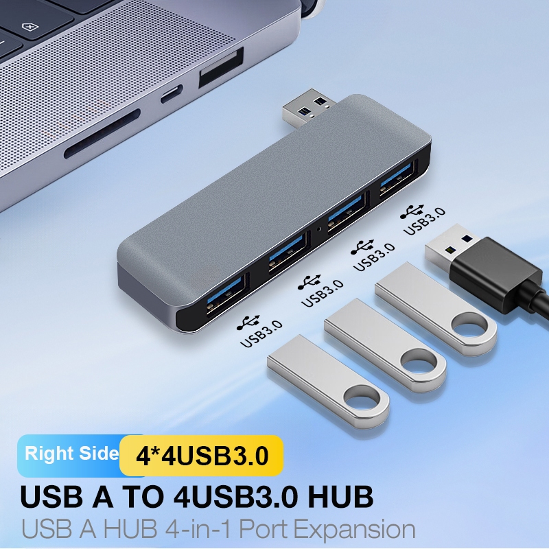 ฮับ USB3.0 สําหรับแล็ปท็อป 5Gbps ข้อมูลความเร็วสูงหลายพอร์ต USB Expander อะแดปเตอร์ USB สําหรับแล็ปท็อป Windows PC Mac เครื่องพิมพ์แฟลชไดรฟ์ SSD