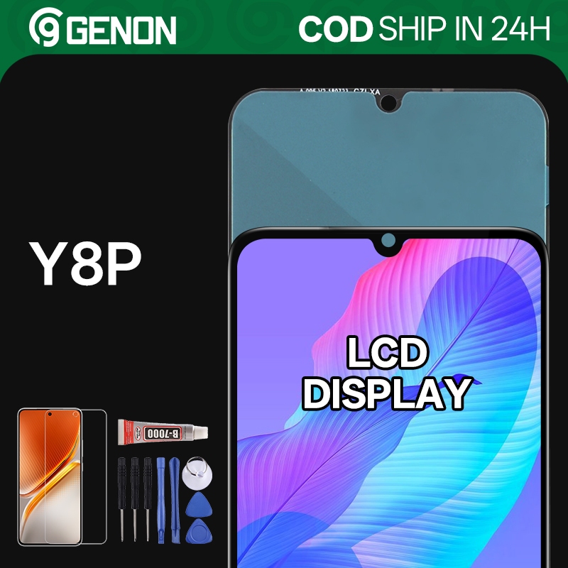 Genon OLED LCD สําหรับ Huawei Y8P จอแสดงผล LCD หน้าจอสัมผัสอะไหล่ทดแทน
