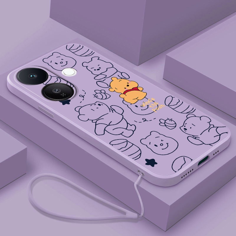 Vivo V60 Lite VIVO V60Lite Premium Silicon Case Cute Winnie The Pooh Case Soft Cover