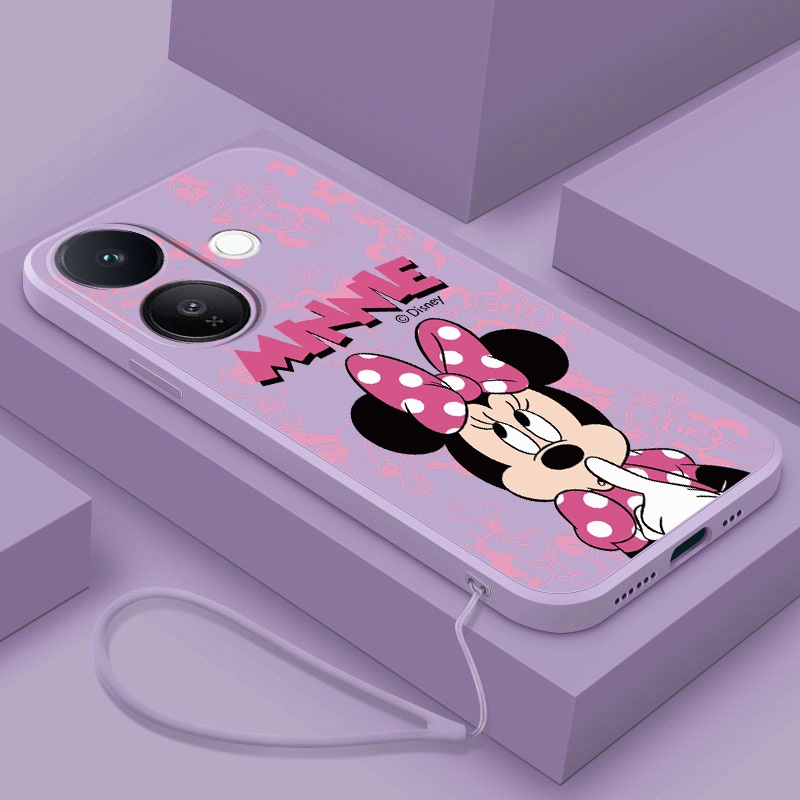 Vivo V60 Lite VIVO V60Lite Disney Silicon Case Cute Minnie Case Soft Liquid Rubber Cover