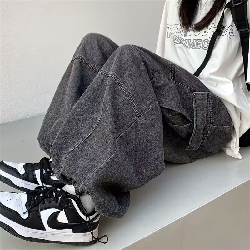 Breeze Jeans  กางเกงยีนส์ผู้ชาย 2025 ทรงหลวม ทรงตรง Fall Well สไตล์ American Vintage ใส่สบาย กระเป๋า Cargo มินิมอล ยีนส์ขากว้าง - รูปที่ 3