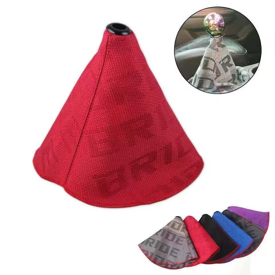 JDM สไตล์ผ้าใบ Universal SHIFT Lever KNOB Boot Cover Racing SHIFT KNOB COLLAR