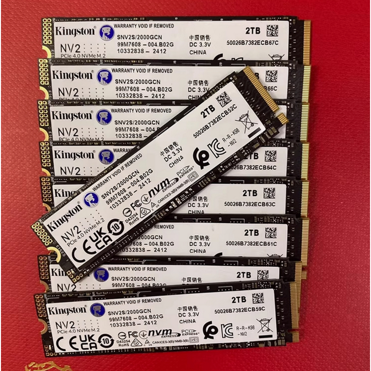 1 ชิ้น Kingston 2TB NV2 PCIe 4.0 NVMe SSD ไดรฟ์โซลิดสเตต