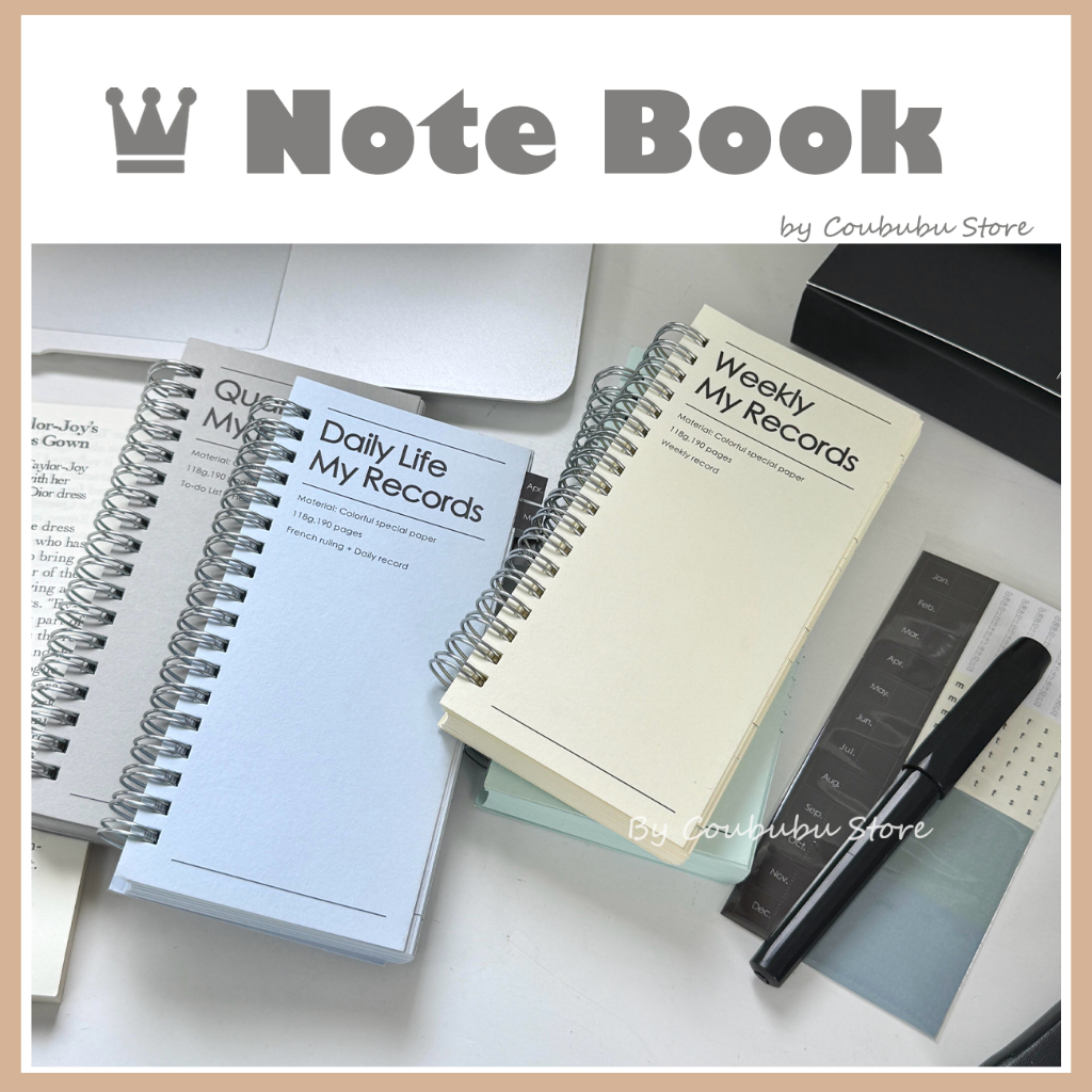 ✿คูบุบุ✿ ญี่ปุ่น Ins Simple Hand Account Book Journal Diary Book Buku Nota Student School Office Sta