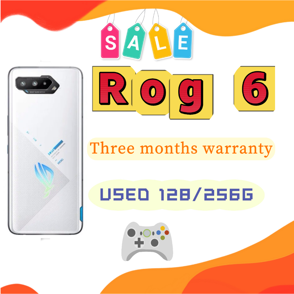 ต้นฉบับมือสอง ROG Phone 6 128/256GB Black/White Local Shipment รับประกัน 3 เดือน