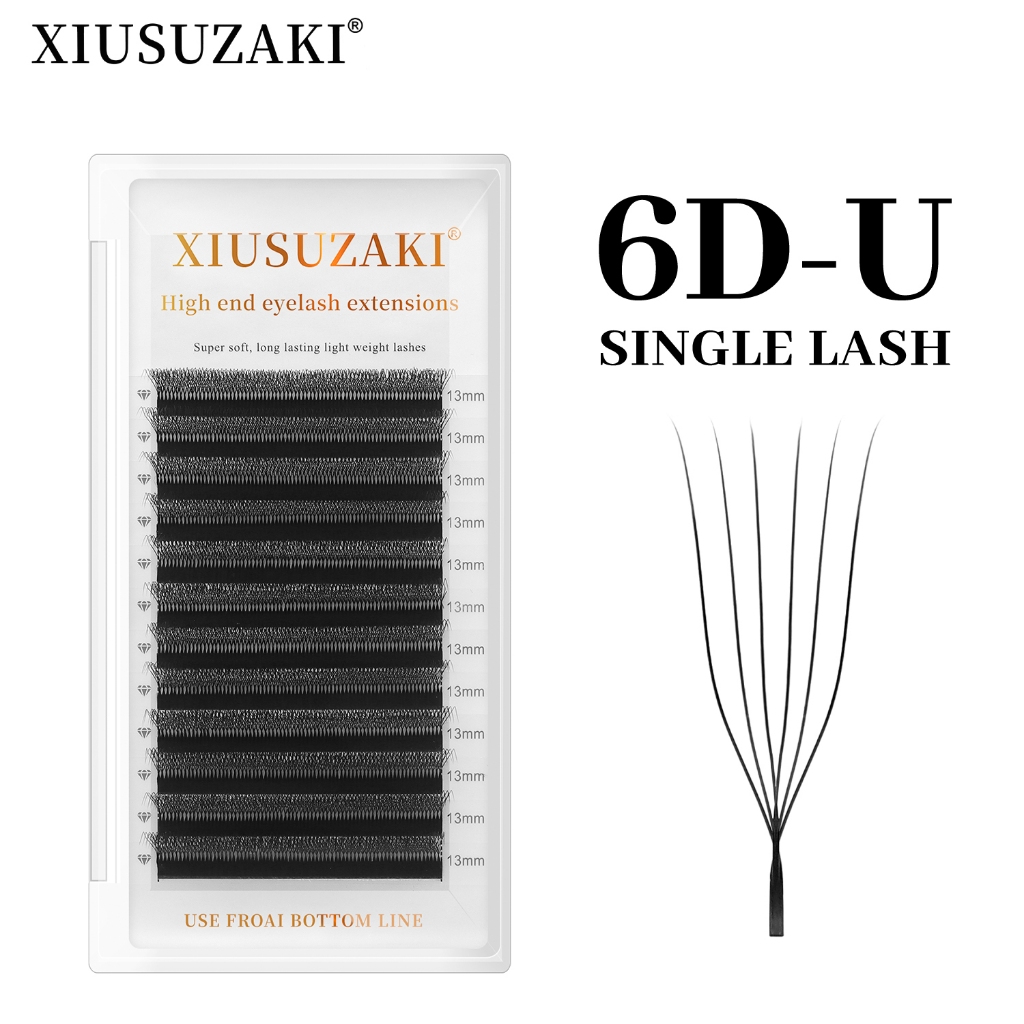 XIUSUZAKI 6D-U รูปร่างขนตา 0.07 มม.รัสเซีย Volume สไตล์ใหม่ Lashes