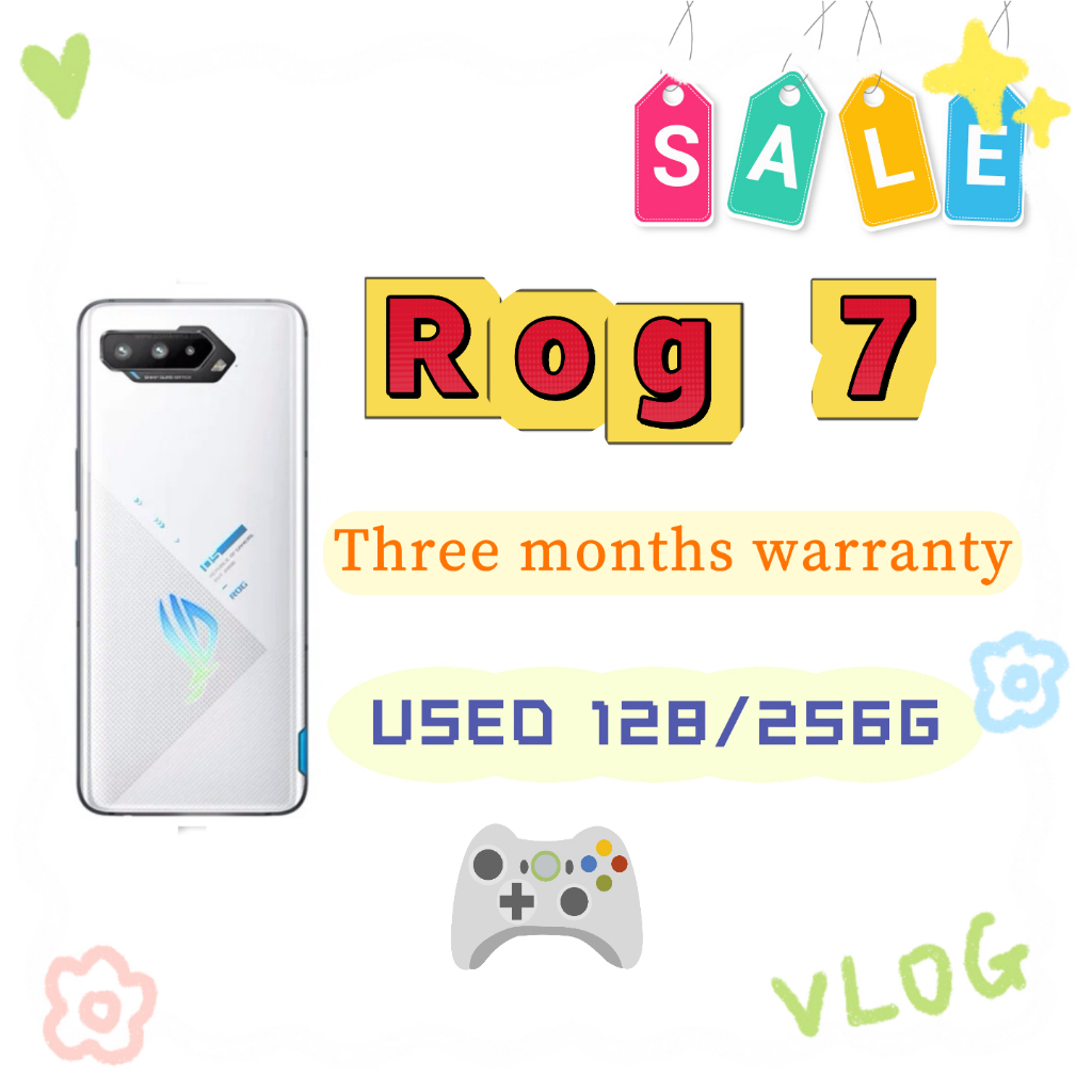 ต้นฉบับมือสอง ASUS ROG Phone 7 128/256GB Black/White Local Ship รับประกัน 3 เดือน