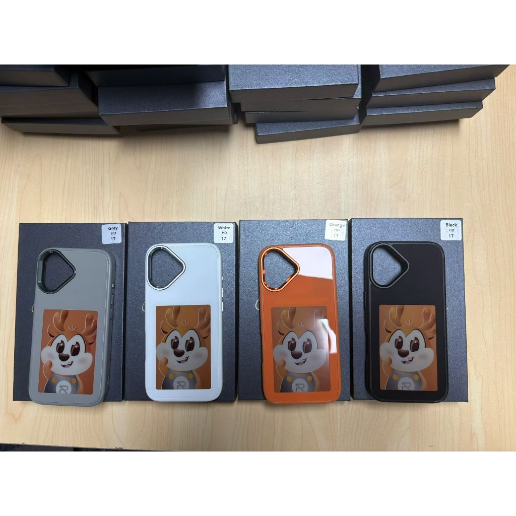 MINYOU ล่าสุดหรูหรา NFC สมาร์ท HD E จอแสดงผล AI เพิ่มเติมโทรศัพท์มือถือที่มีสีสันกรณีฝาครอบผู้ถือสําหรับ iphone 17 Pro max DIY กรณี ราคา ถูกที่สุด ดีลบีเคเค แกลเลอรีภาพที่ 8