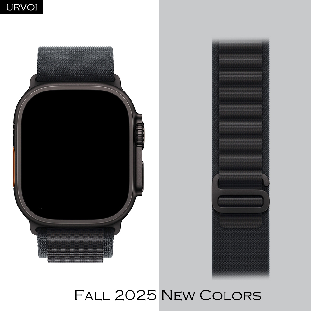 URVOI Alpine Loop สําหรับ Apple Watch Ultra 3 2 Series 11 10 9 8 7 SE3 G-hook ปิดห่วงไนลอนทอสําหรับ iWatch band