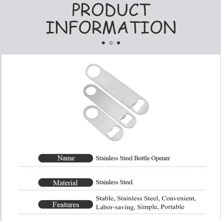 🛒 ที่เปิดขวดสแตนเลส ที่เปิดขวดแบนแบบสร้างสรรค์ ที่เปิดขวดเครื่องดื่มเบียร์ - รูปที่ 7